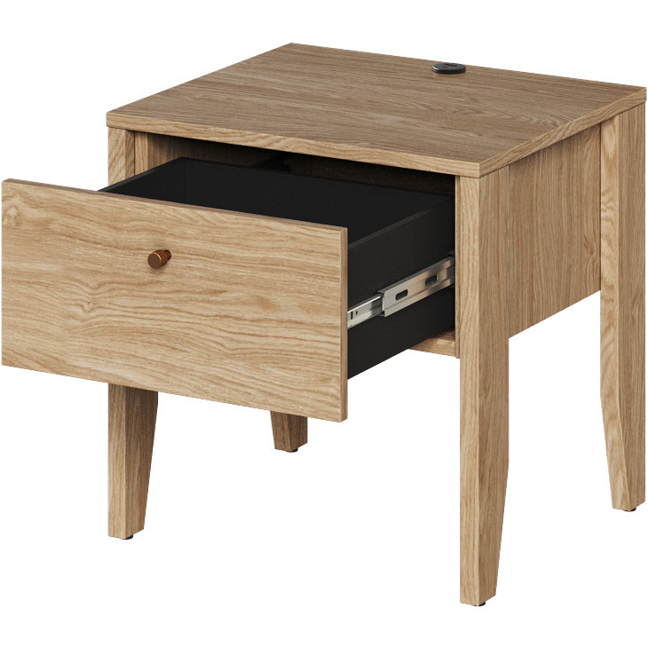 Szafka nocna z ładowarką COZY CZ05 dąb olejowany - obrazek 3