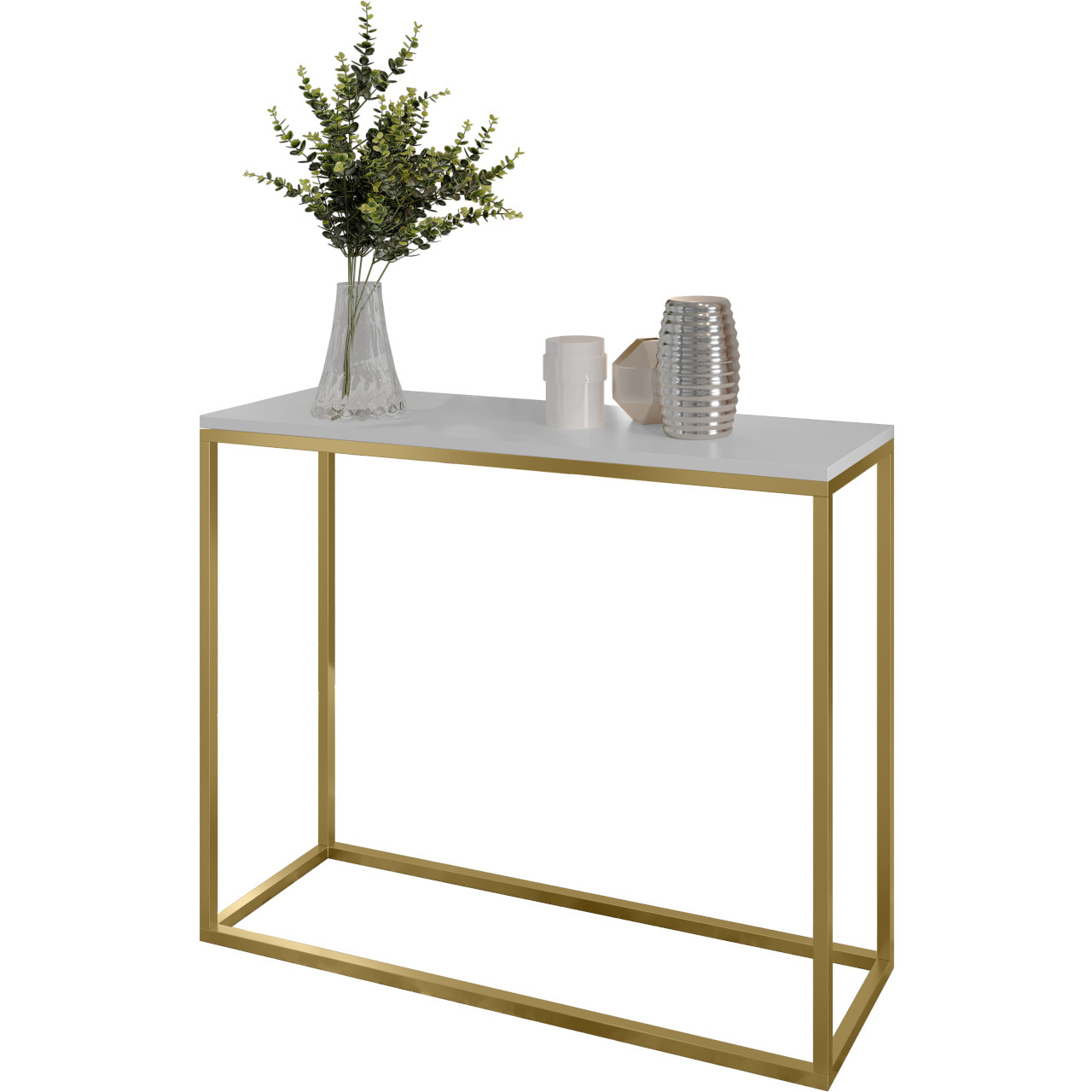 Konsola ARAMIS 80cm złoty / biały