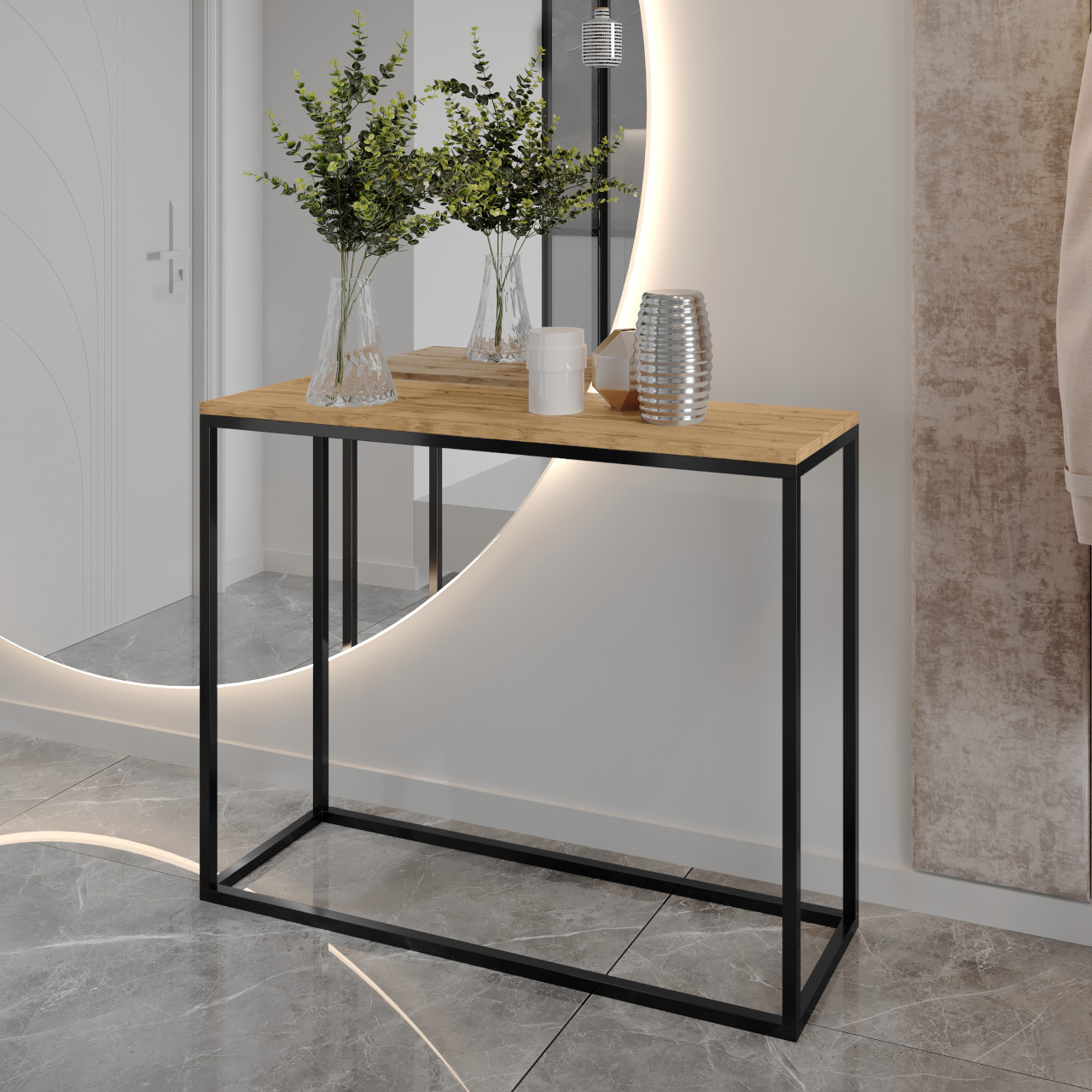 Konsola ARAMIS 100cm czarny / dąb wotan - obrazek 3