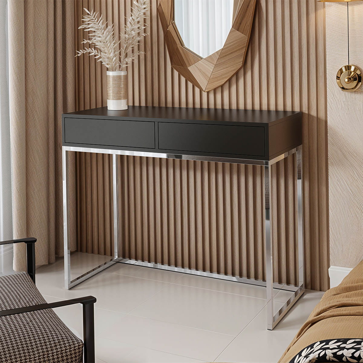 Toaletka ALICANTE 100cm chrom / czarny - obrazek 3