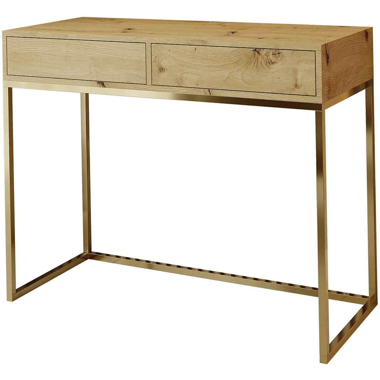 Toaletka ALICANTE 100cm złoty / dąb wotan