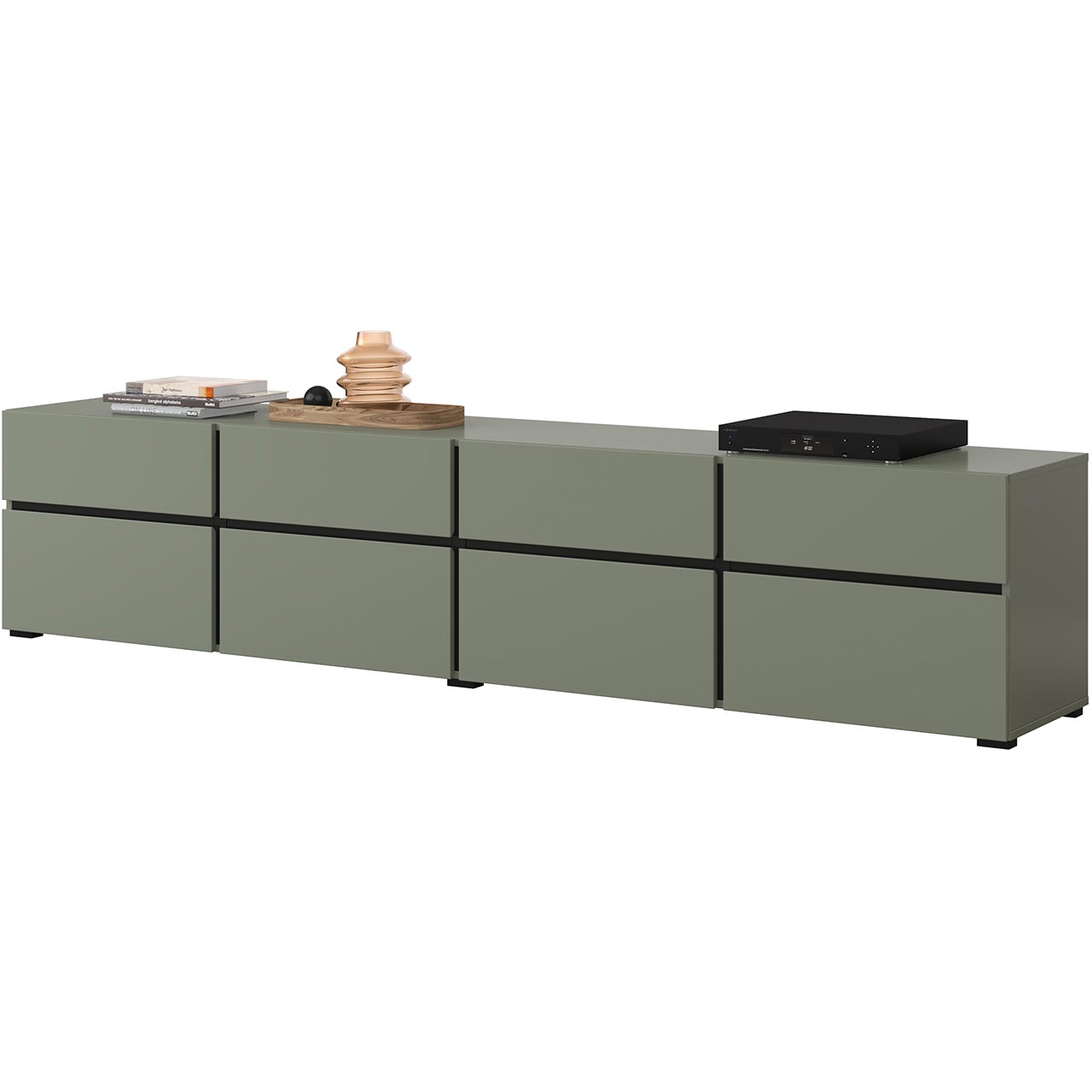 Szafka RTV CROSI 40 zielony / czarny - obrazek 4