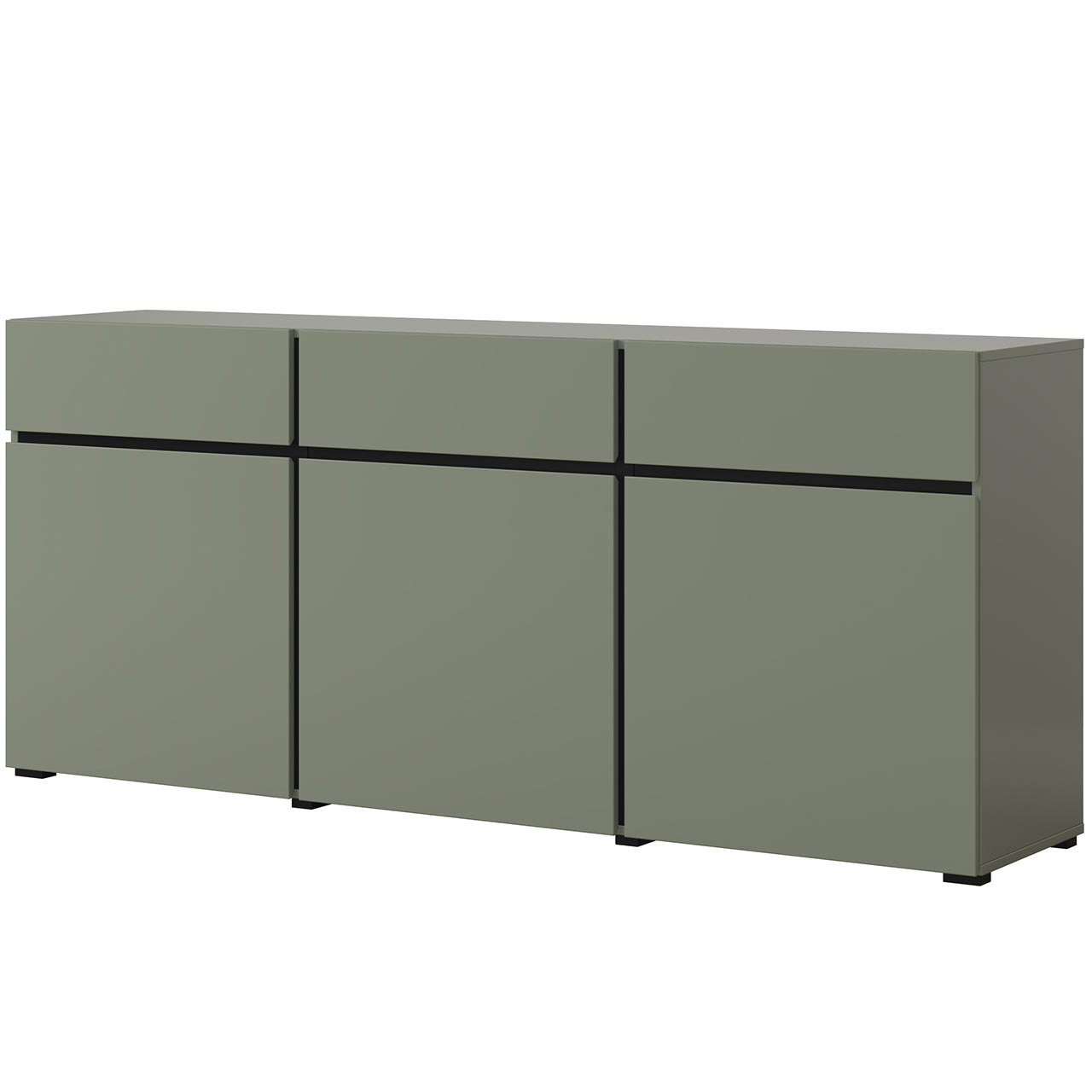 Komoda CROSI 43 zielony / czarny