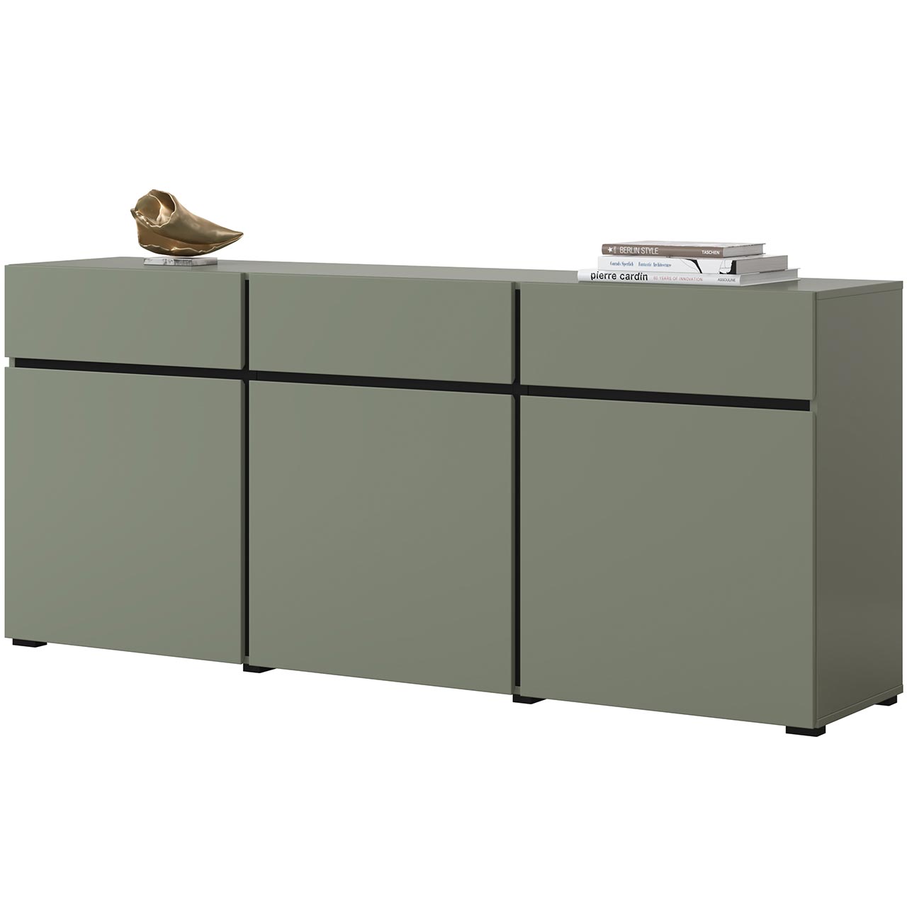 Komoda CROSI 43 zielony / czarny - obrazek 4