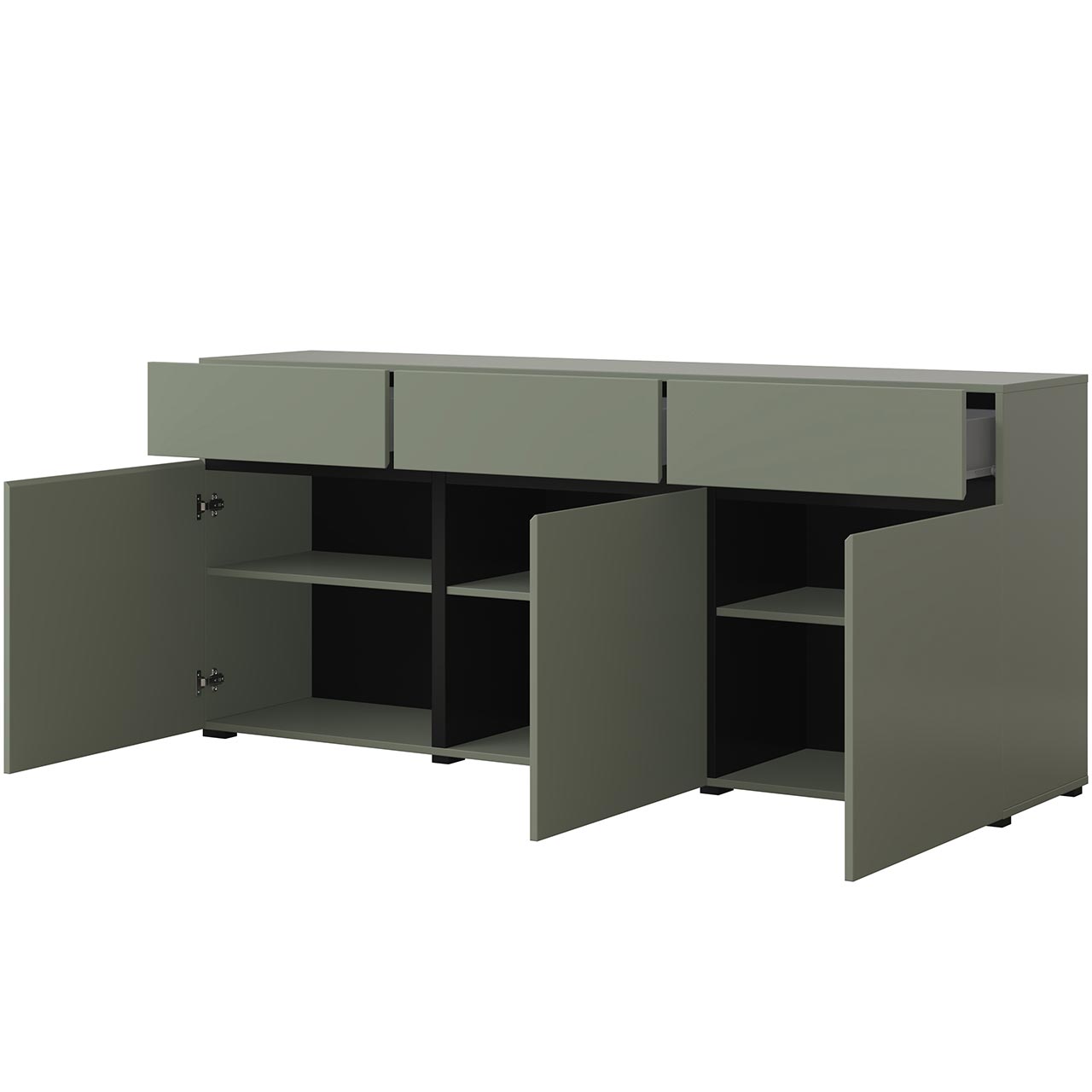 Komoda CROSI 43 zielony / czarny - obrazek 5