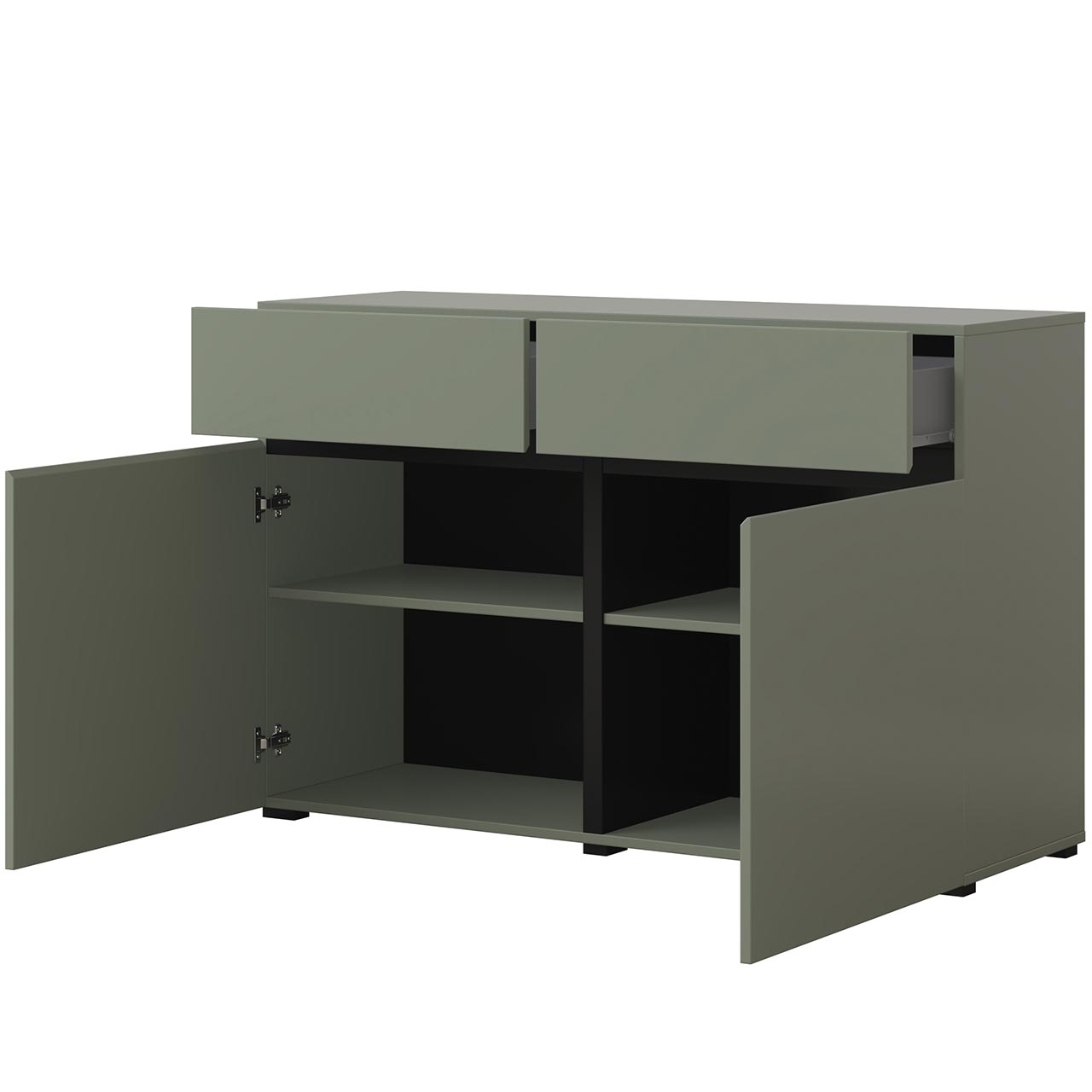 Komoda CROSI 45 zielony / czarny - obrazek 5