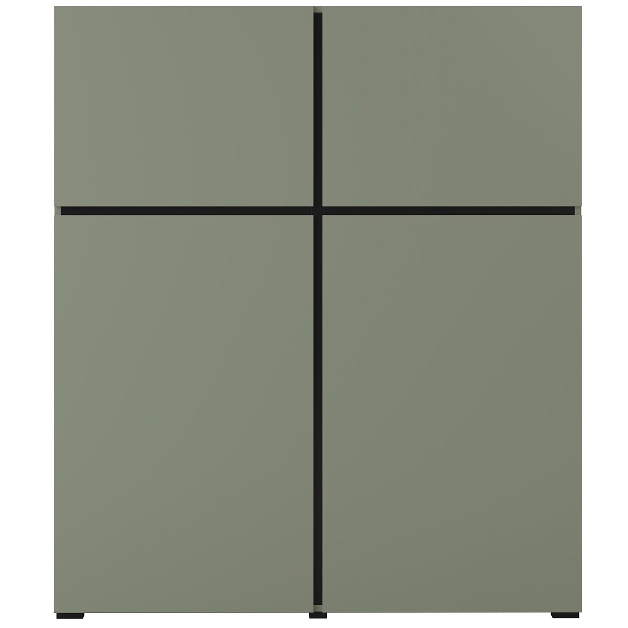 Komoda CROSI 76 zielony / czarny - obrazek 3