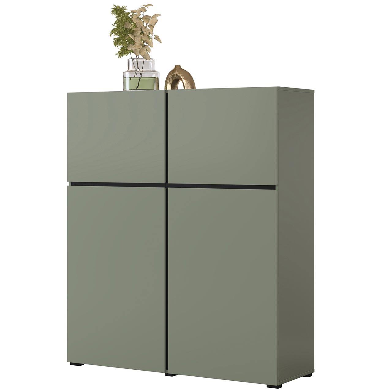 Komoda CROSI 76 zielony / czarny - obrazek 4