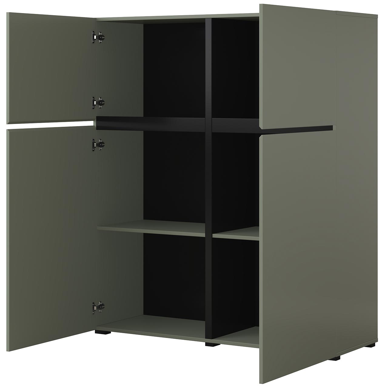 Komoda CROSI 76 zielony / czarny - obrazek 5