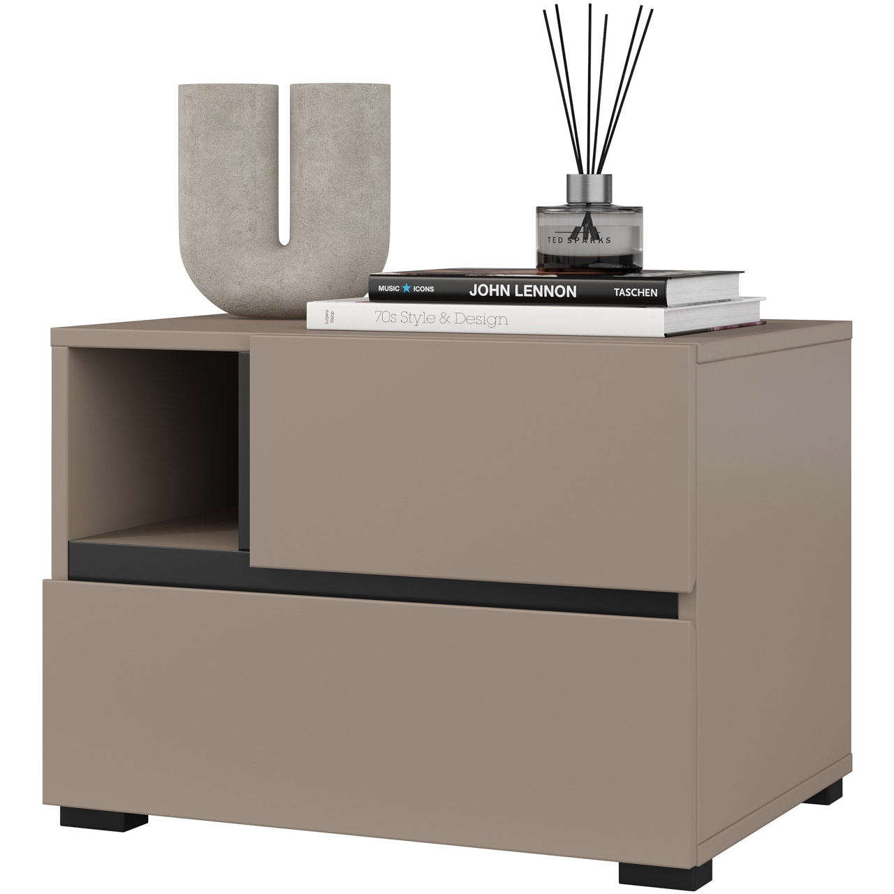 Stolik nocny CROSI 22 congo / czarny - obrazek 4