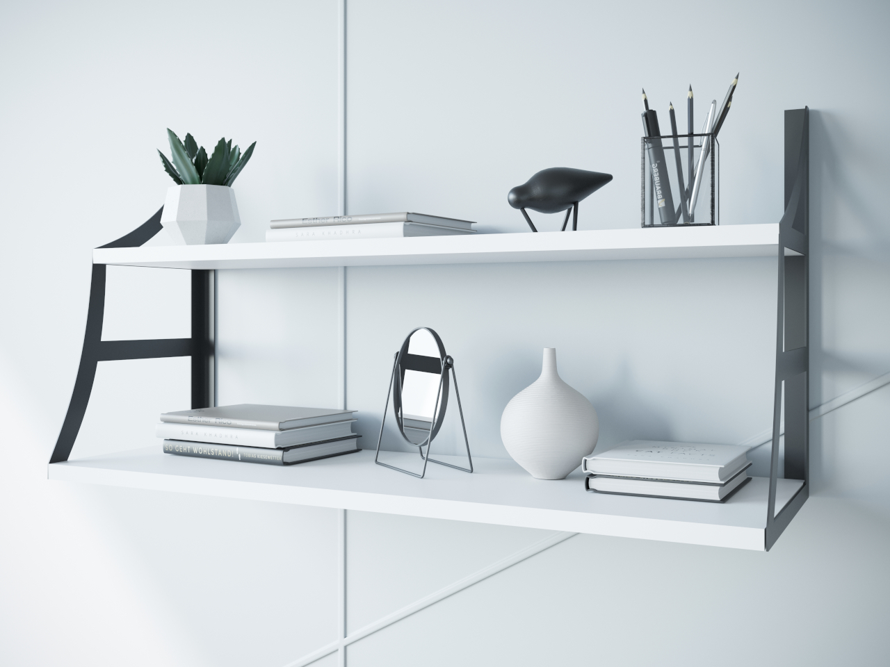 Półka JULIA DUO 90cm biały - obrazek 6