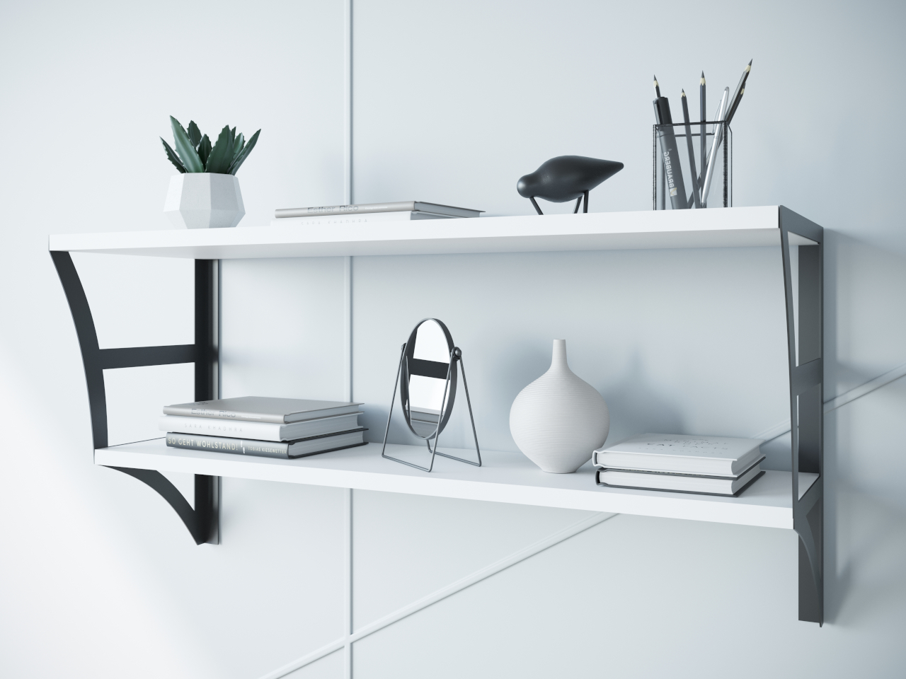 Półka JULIA DUO 90cm biały - obrazek 7