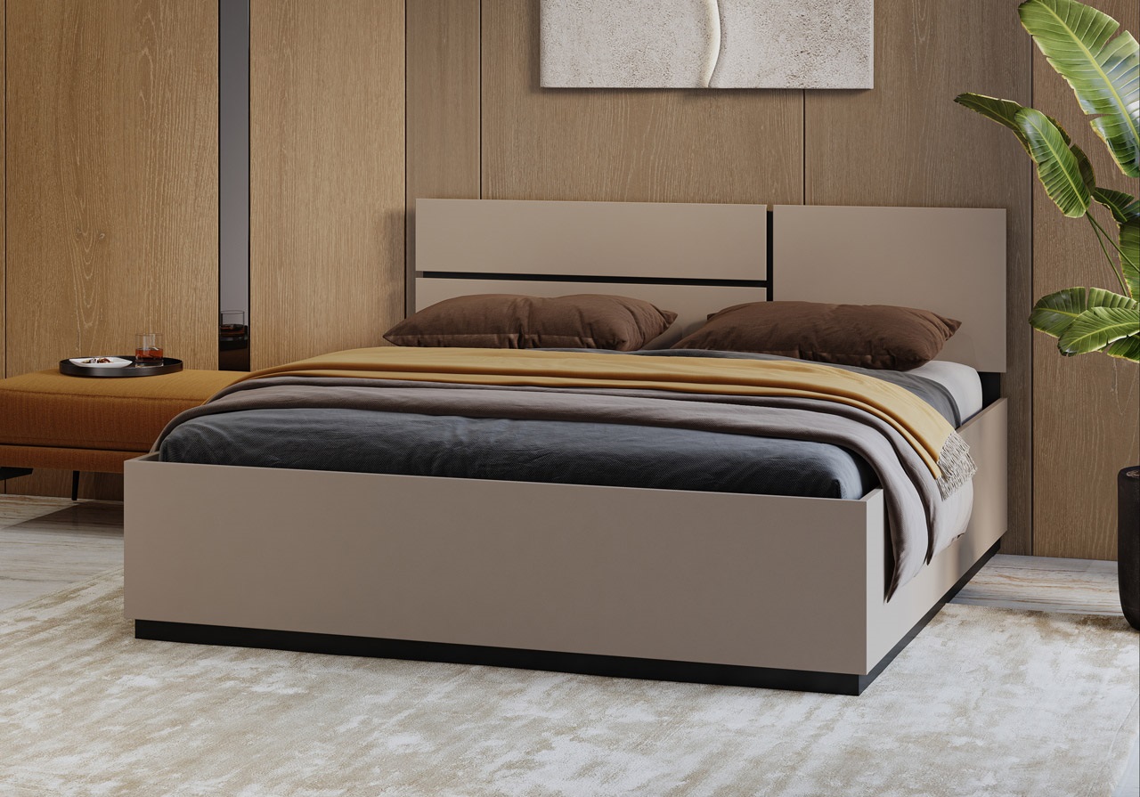 Łóżko z pojemnikiem 160x200 CROSI 51 congo / czarny - obrazek 5