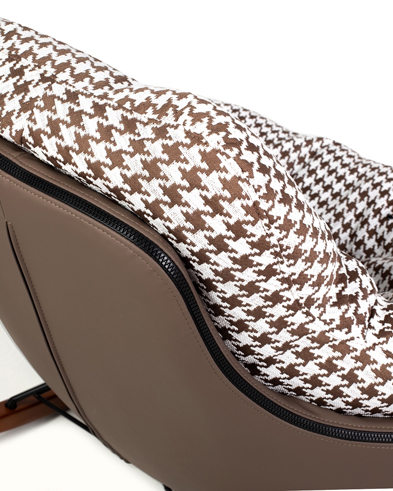 Fotel bujany FATTY brązowa pepitka - obrazek 5