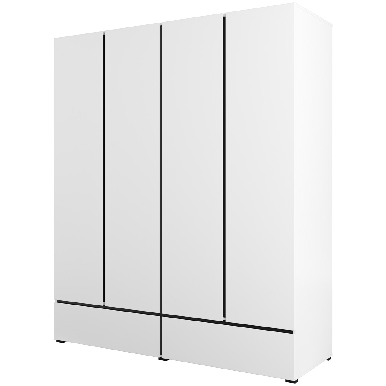 Szafa uchylna z szufladami CROSI 20 biały / czarny