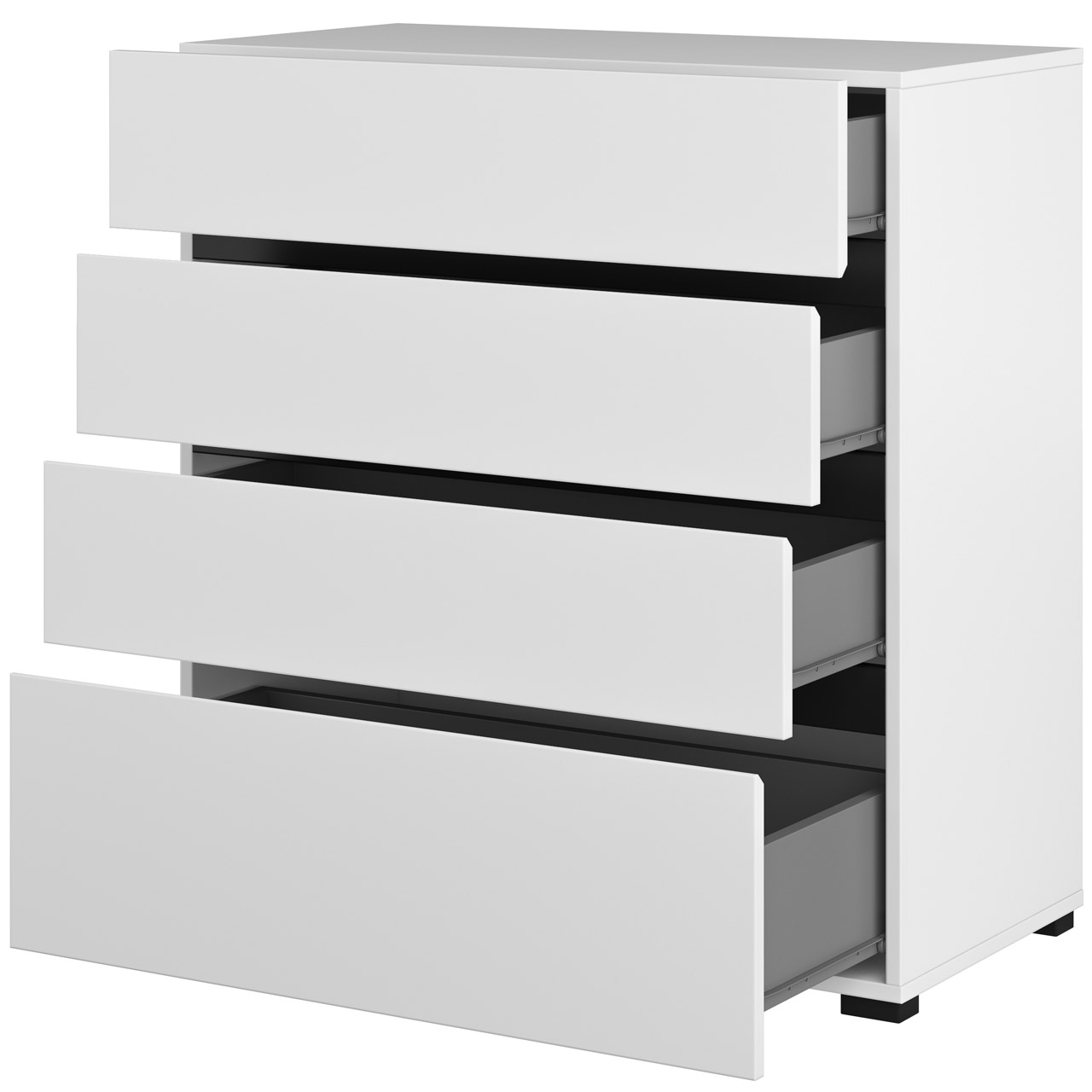 Komoda CROSI 28 biały / czarny - obrazek 4