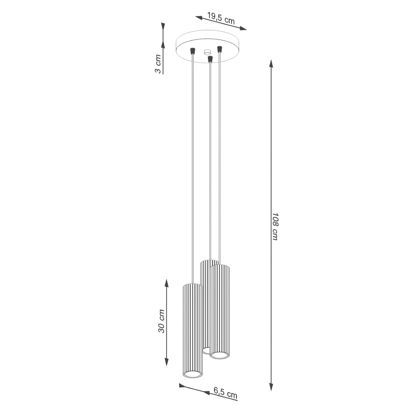 Lampa wisząca KARBON 3P biały - obrazek 11