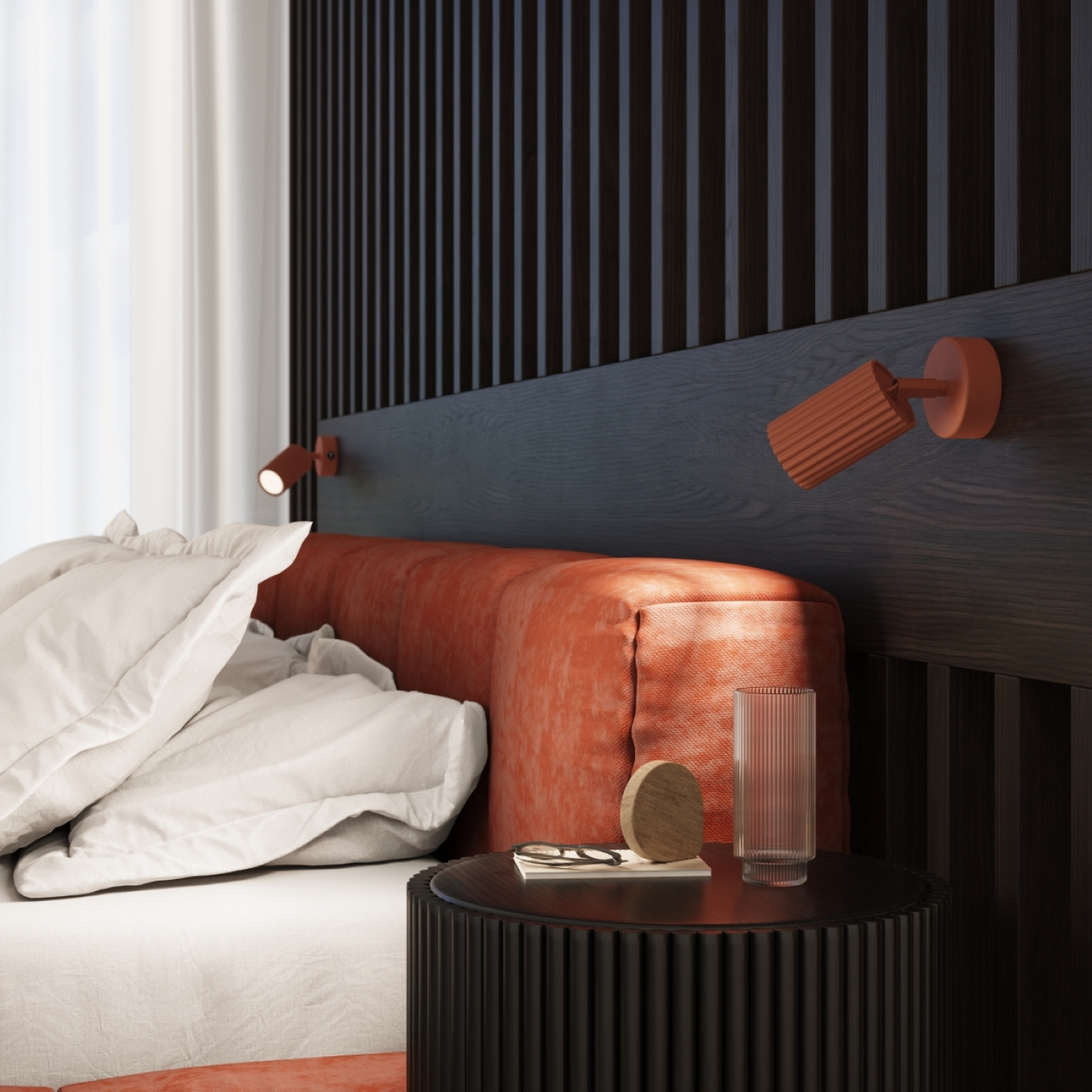 Kinkiet KARBON ochra czerwona z włącznikiem - obrazek 11