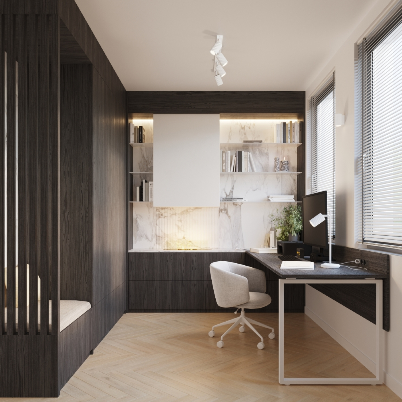 Lampa biurkowa KARBON biała - obrazek 11