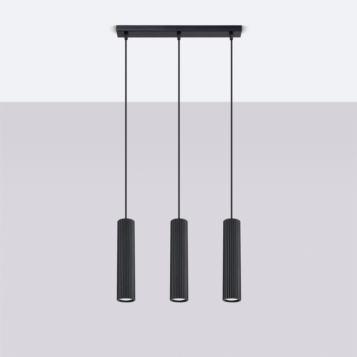 Lampa wisząca KARBON 3L czarny - obrazek 3