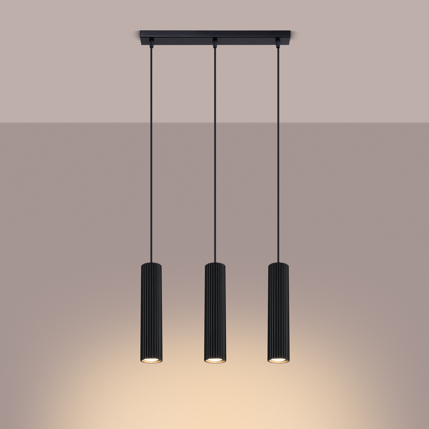 Lampa wisząca KARBON 3L czarny - obrazek 4