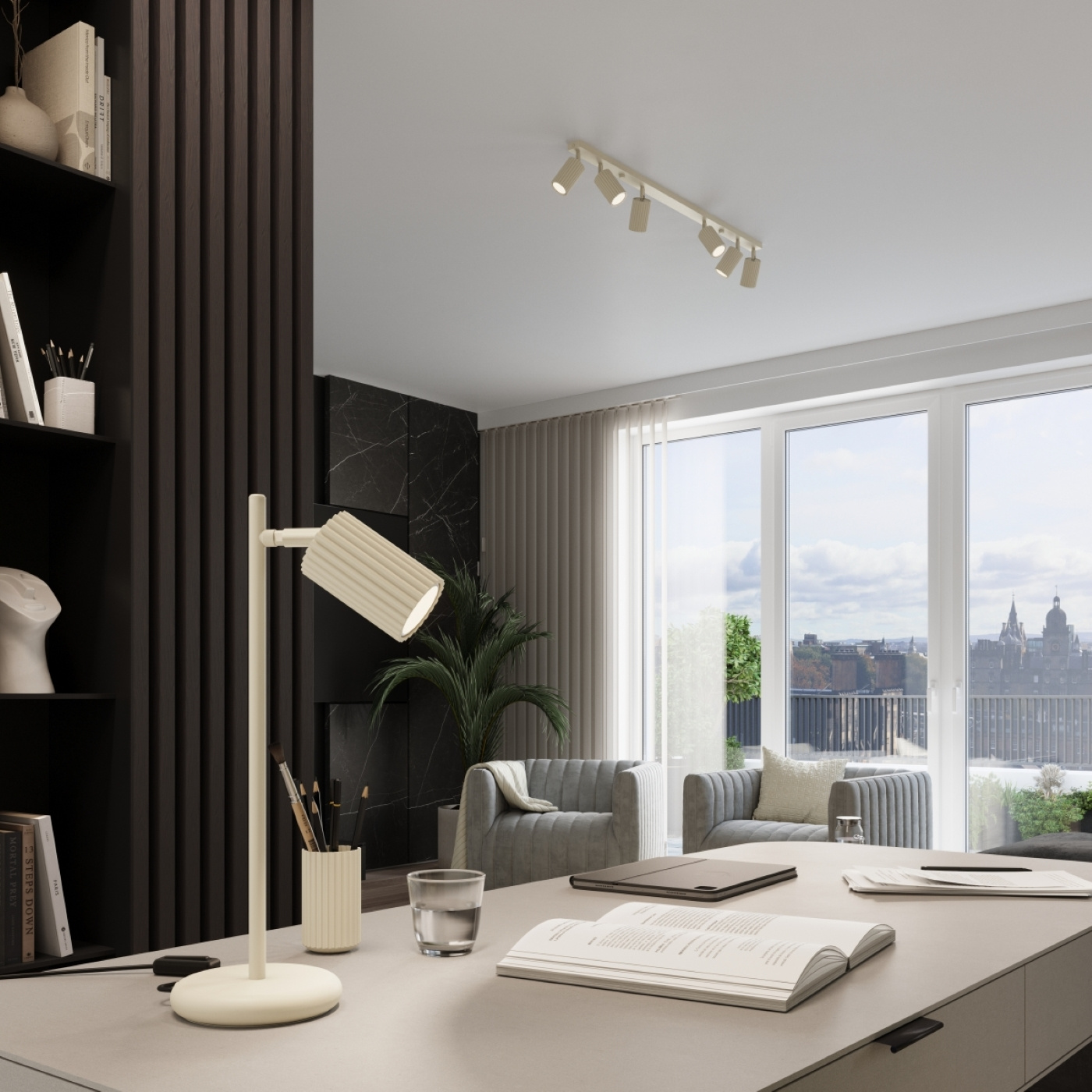 Lampa wisząca KARBON 2 beżowy - obrazek 12