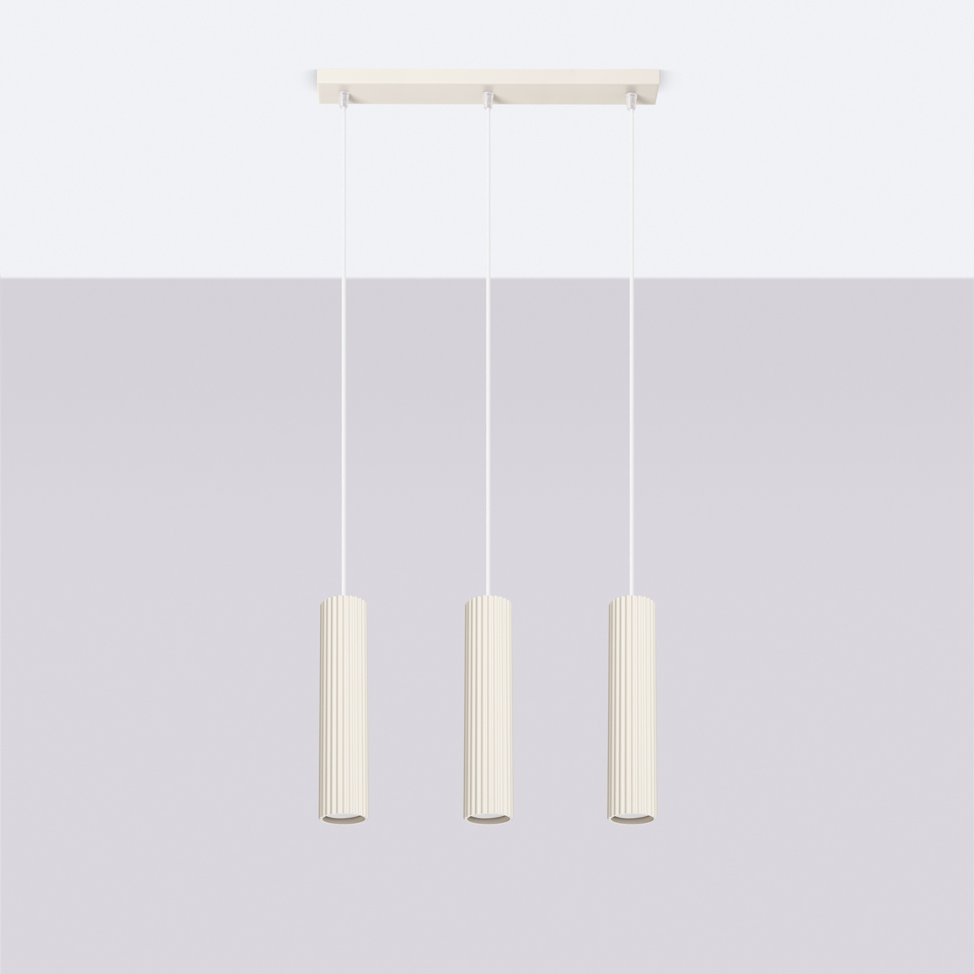 Lampa wisząca KARBON 3L beżowy - obrazek 3