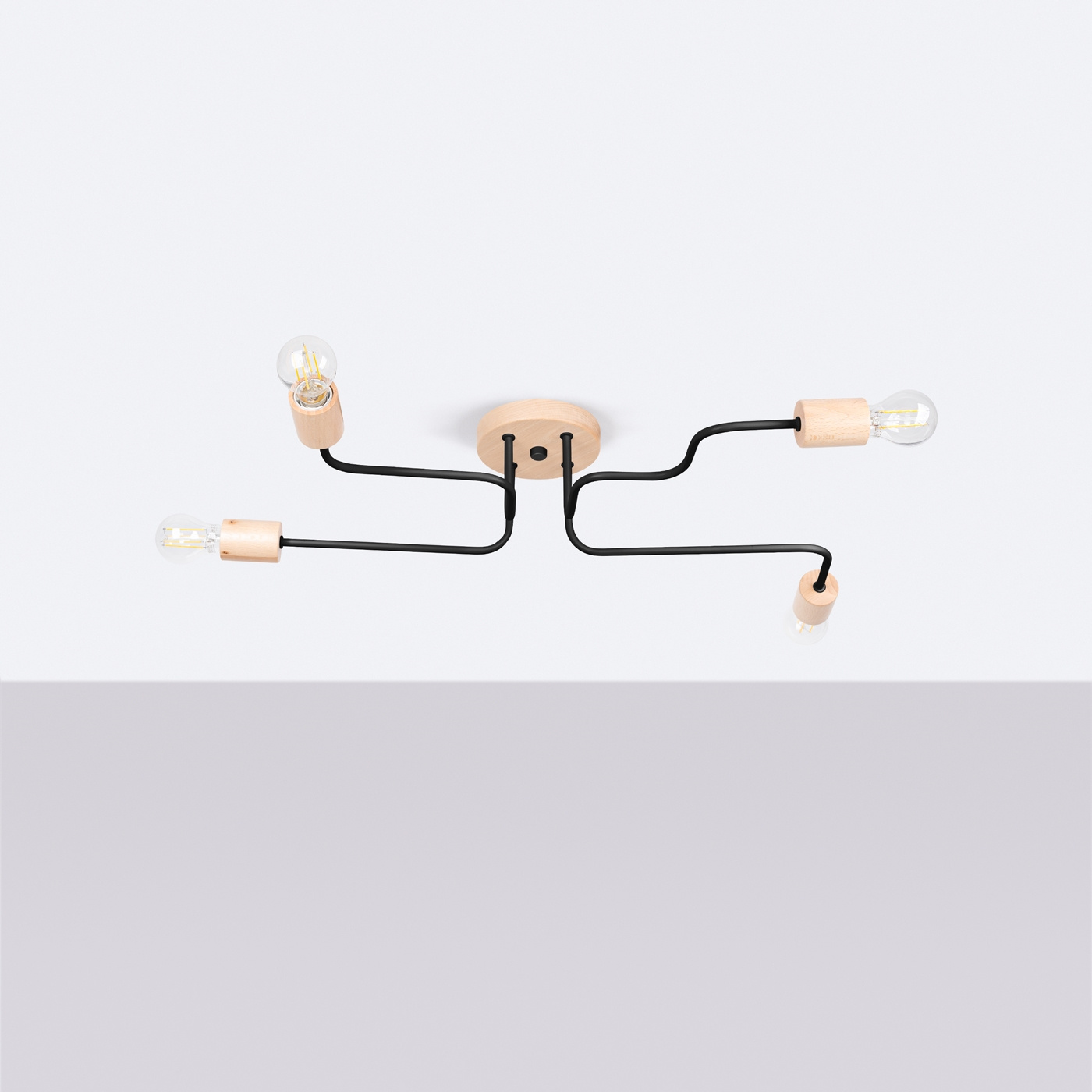 Żyrandol TIMBO 4 czarny - obrazek 3