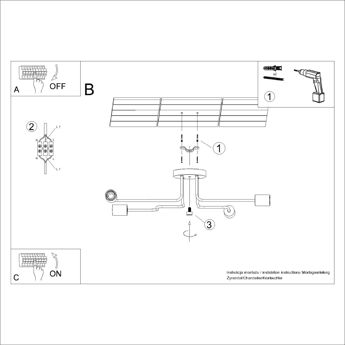 Żyrandol TIMBO 4 czarny - obrazek 11