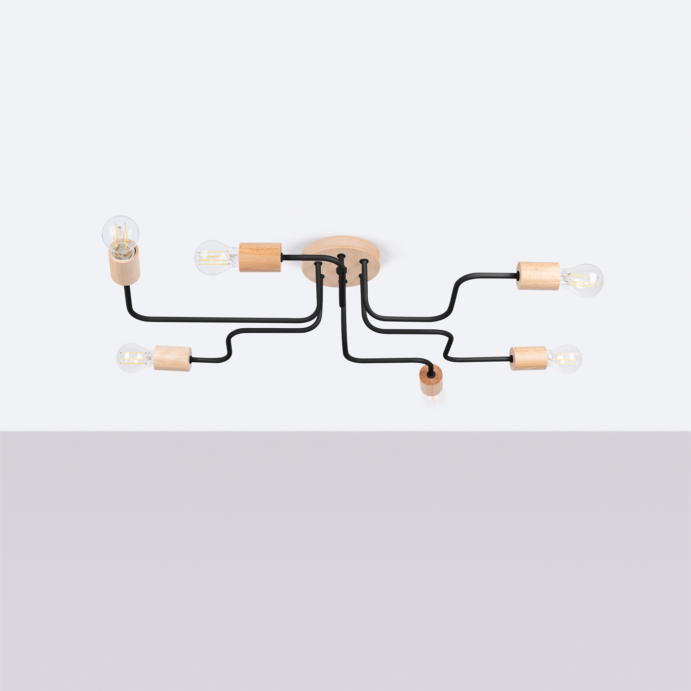 Żyrandol TIMBO 6 czarny - obrazek 3