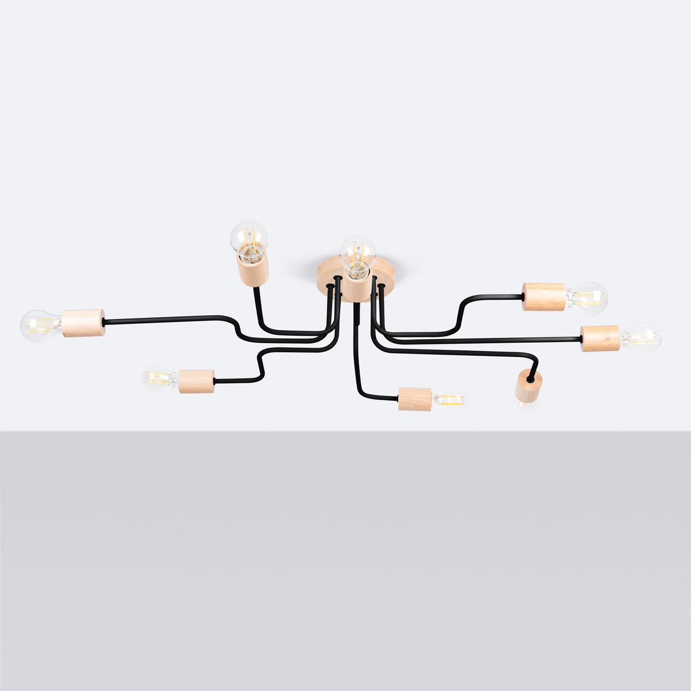 Żyrandol TIMBO 8 czarny - obrazek 3