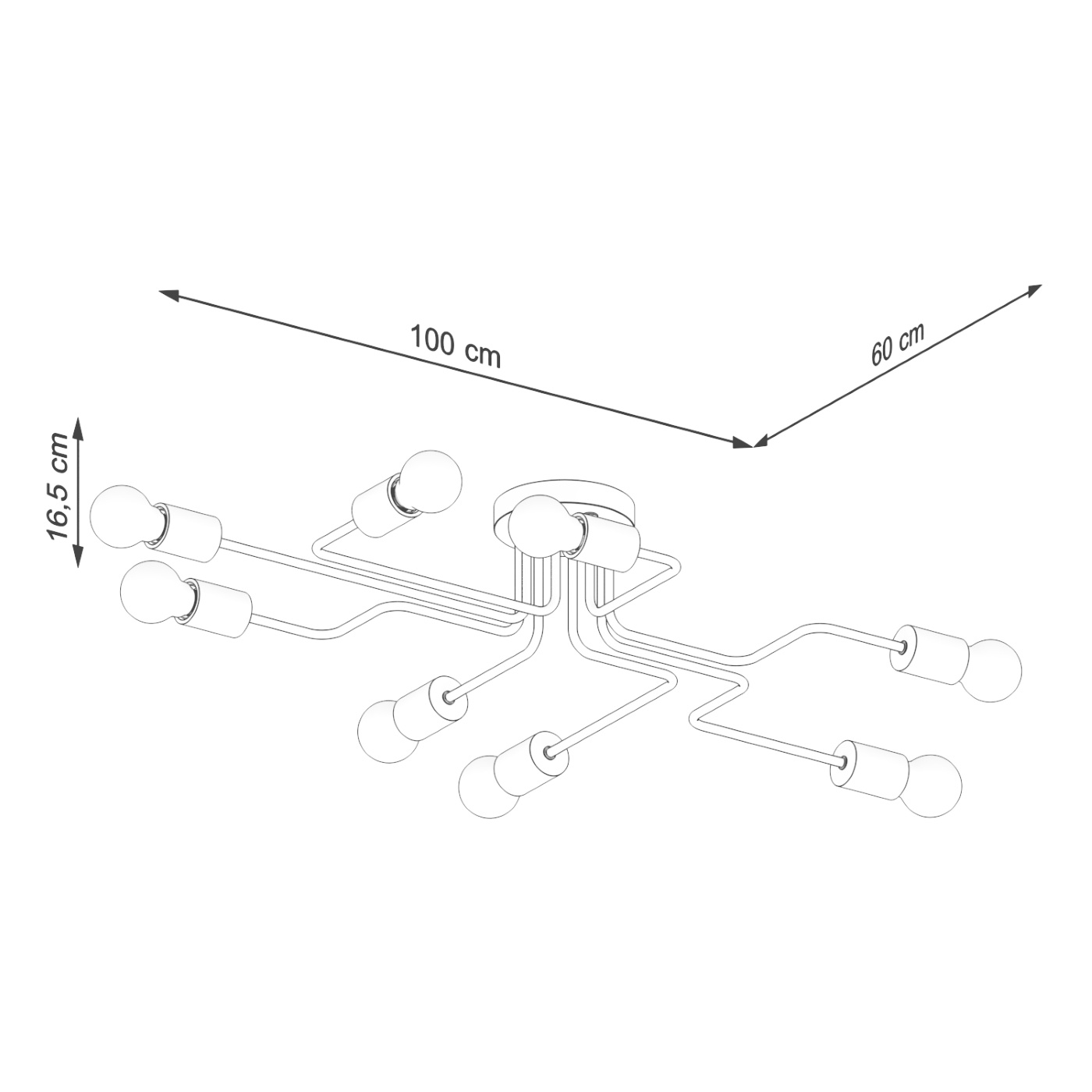 Żyrandol TIMBO 8 czarny - obrazek 8