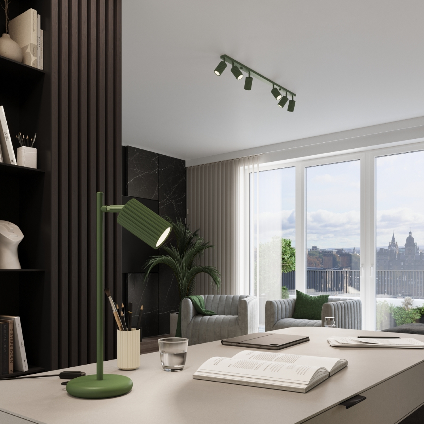 Plafon KARBON 4L zielony oliwkowy - obrazek 13