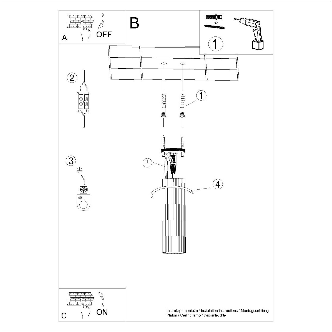 Plafon KARBON 20 ochra czerwona - obrazek 10