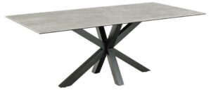 Stół prostokątny Heaven 200 cm szary czarny ceramiczny blat