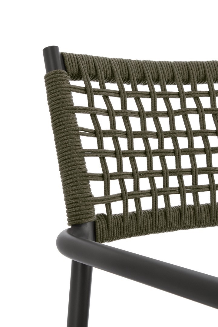 BIZZOTTO krzesło ogrodowe CALETA czarne / zielone - obrazek 6