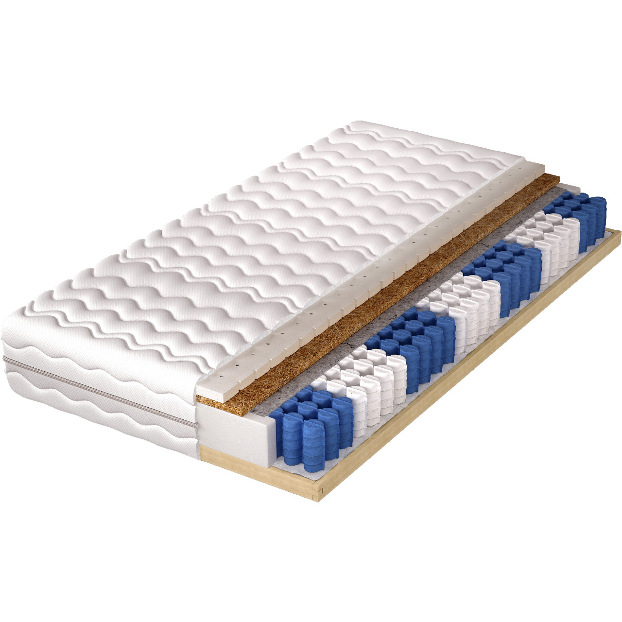 Materac 90x200 VIRGINIA LUX pocket kokos lateks