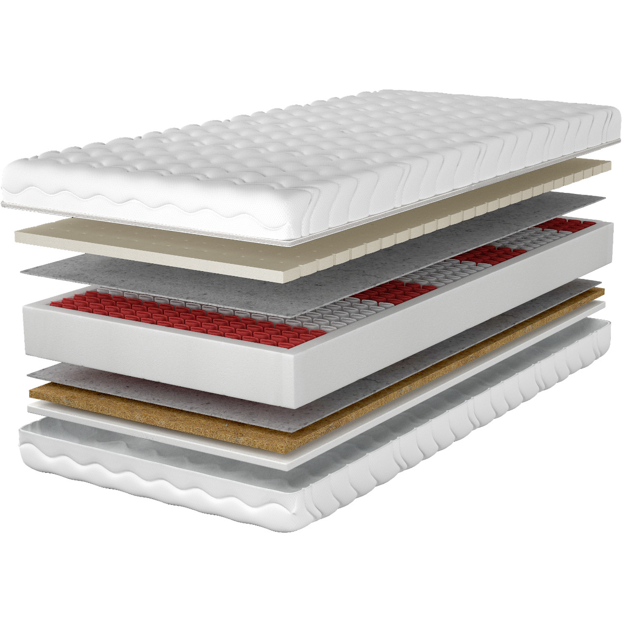 Materac 120x200 TUTI multipocket lateks kokos - obrazek 3