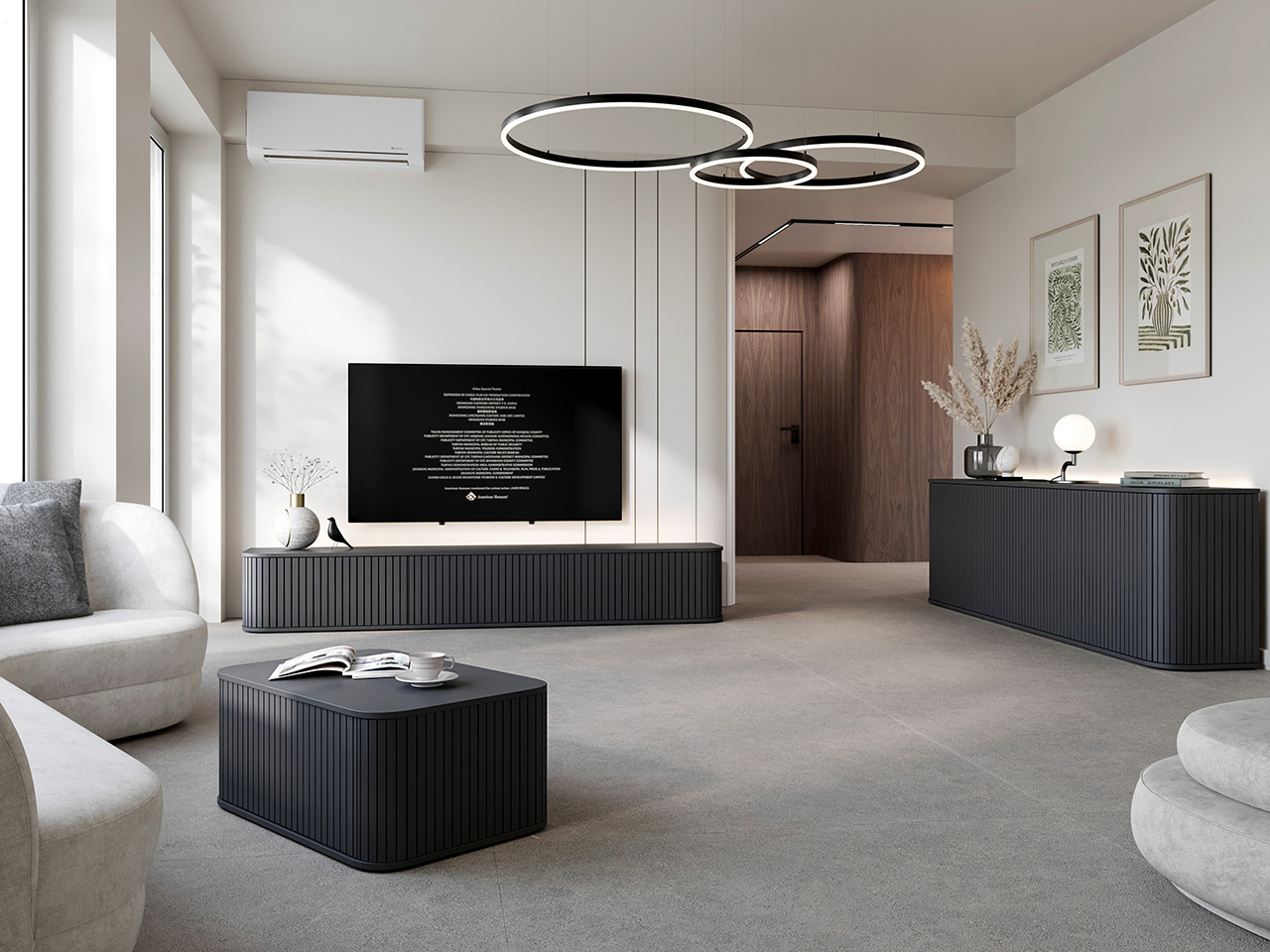 Meble do salonu ZYLIO 3 czarny