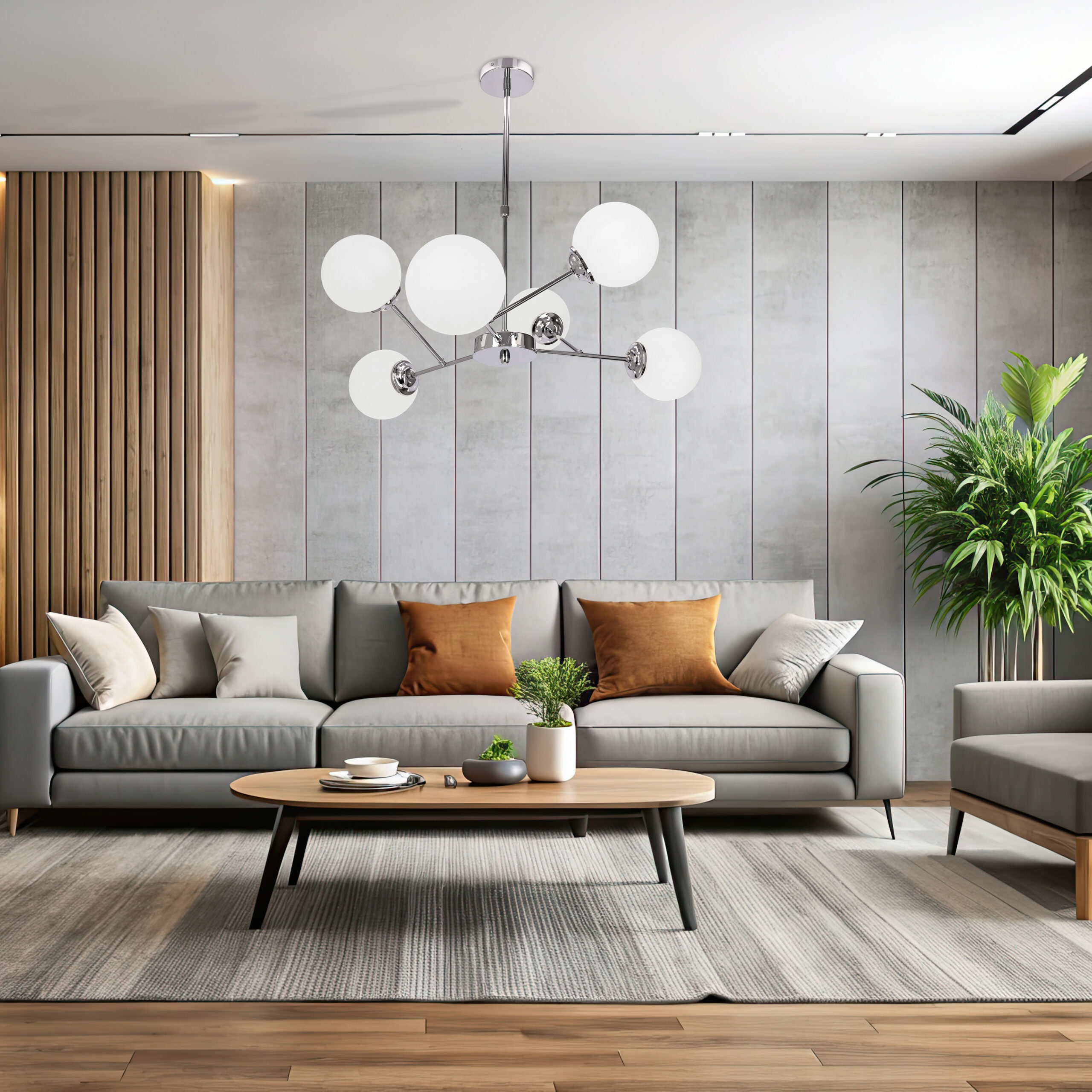 BELWEDER lampa wisząca sufitowa 6x40W E14 chromowana oprawa biały klosz elegancka klasyczna do salonu sypialni jadalni żyrandol styl glamour - obrazek 3