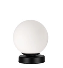 Calari lampa stołowa 1x40W E27 czarna z białym kloszem stylowa klasyczna oprawa nocna biurkowa do salonu sypialni gabinetu