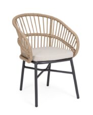 BIZZOTTO krzesło ogrodowe ODIVELAS beżowe