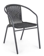 BIZZOTTO krzesło ogrodowe RIPLEY czarne