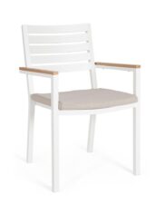 BIZZOTTO krzesło ogrodowe HENNA białe