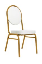 Krzesło bankietowe /konferencyjne HESTIA białe / złote