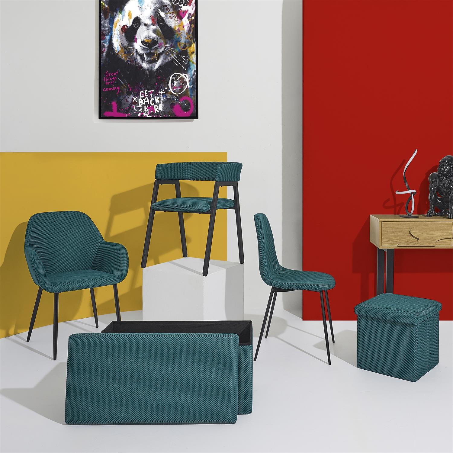 Krzesło Pori turkusowe - obrazek 5