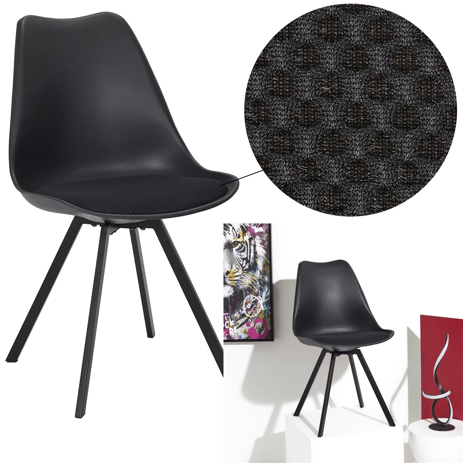 Krzesło Atom czarne - obrazek 3