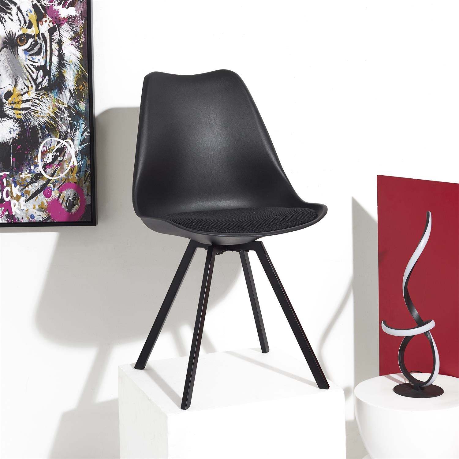 Krzesło Atom czarne - obrazek 4