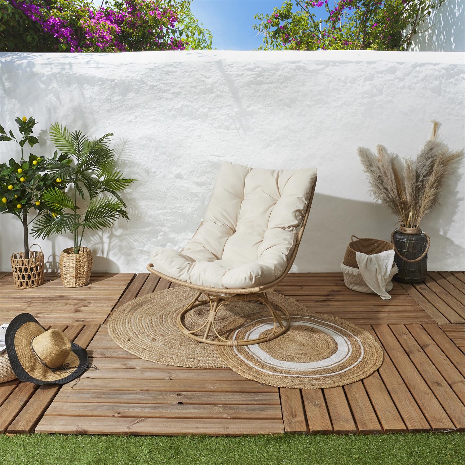 Fotel ogrodowy Petra beżowy - obrazek 3