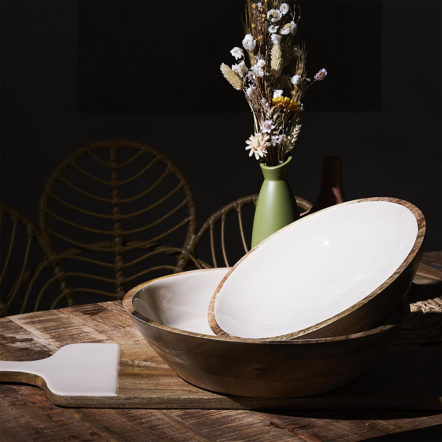 Miska Dune 33 cm z drewna mango - obrazek 5